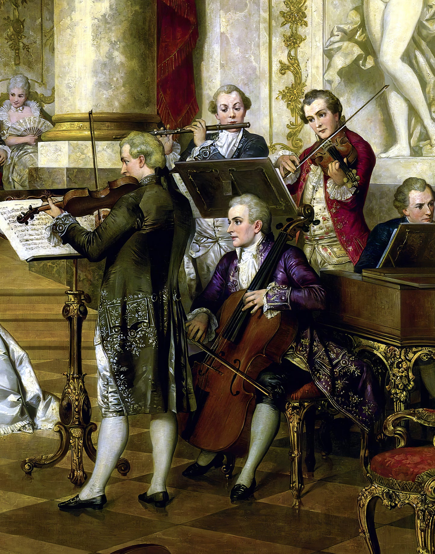 Natural satin printed silk Schweninger Jr. Concert