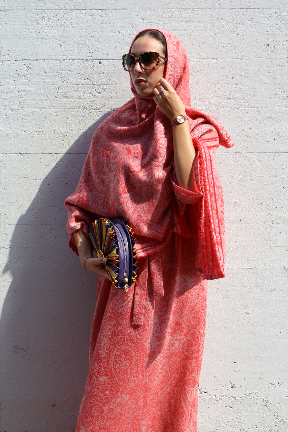 Handcrafted Masfut Set – 100% cashmere caftan made in Italy with jewel embellishment