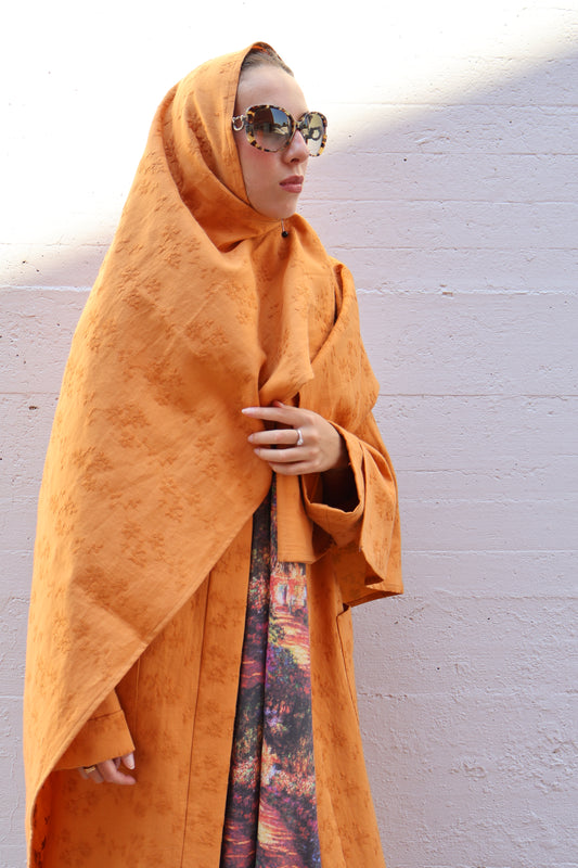 Wide-brimmed sisal hat with matching fabric band from Musaffah Set