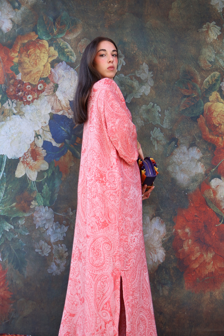 Masfut Set – matching cashmere hijab completing the luxury caftan ensemble